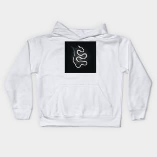 The sinuousness of the snake with its exposed skeleton Kids Hoodie